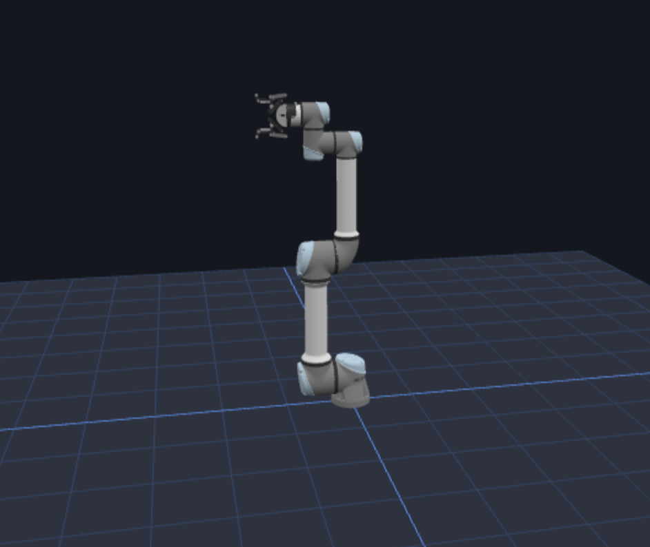 Simulador 3D de EduRobotics mostrando un brazo robótico UR5
